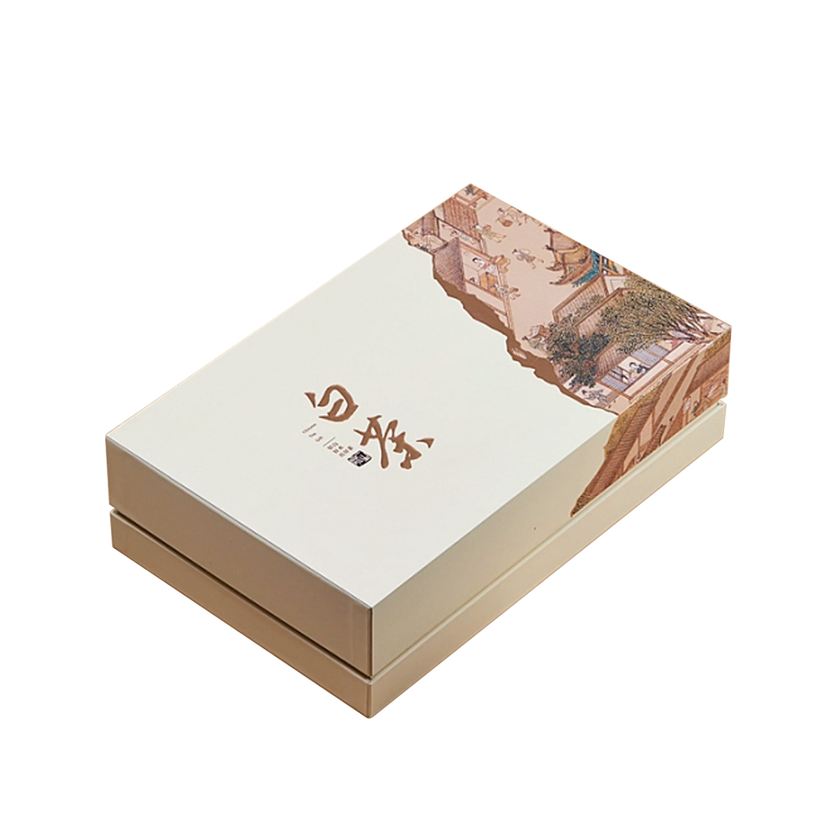 Two-piece rigid tea gift box